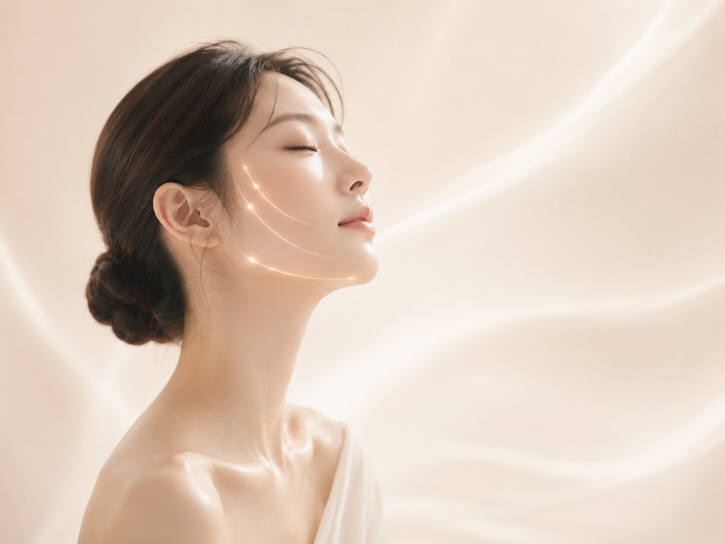 피부 결과 톤을 표현한 이미지 — 실제 시술 결과가 아닙니다
